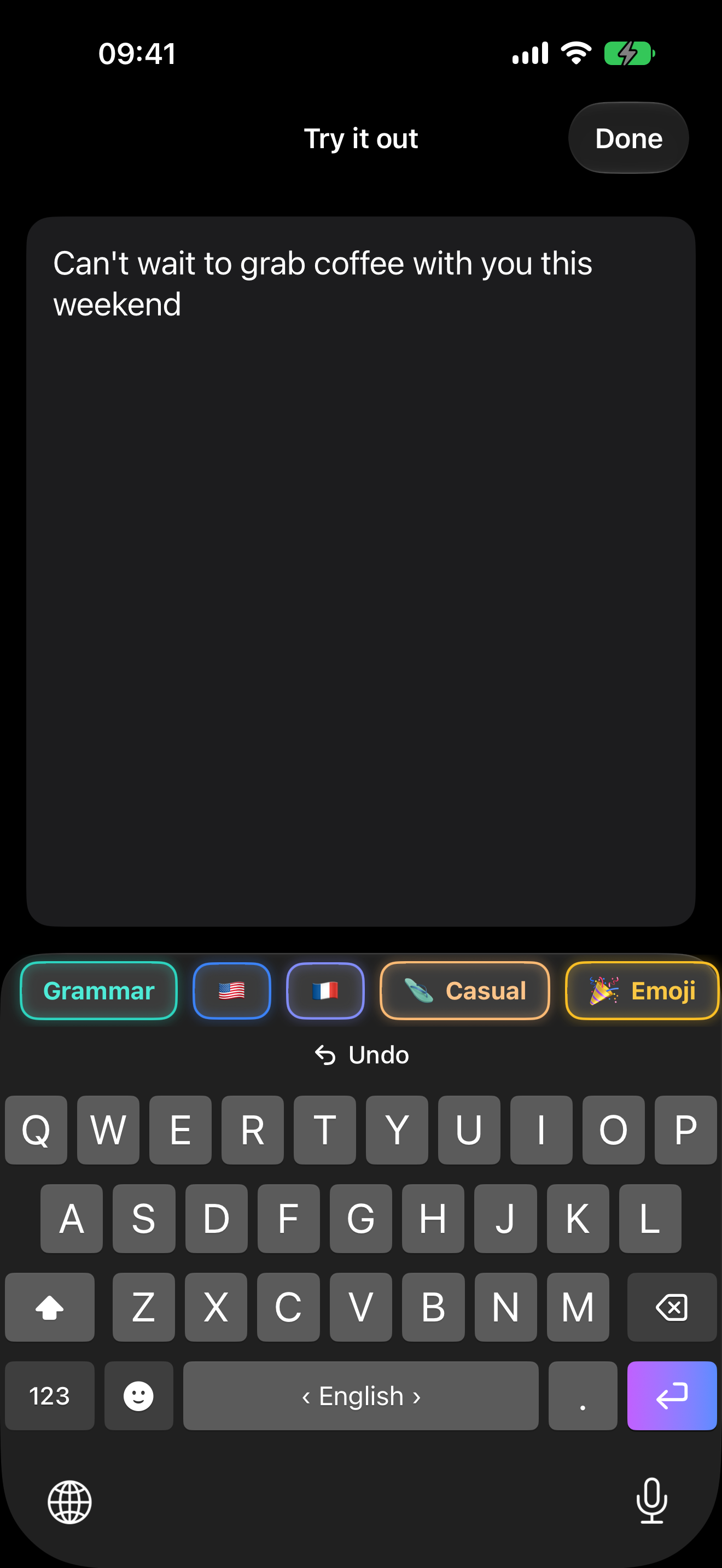 A Grammar rewrite on TidyType for iPhone